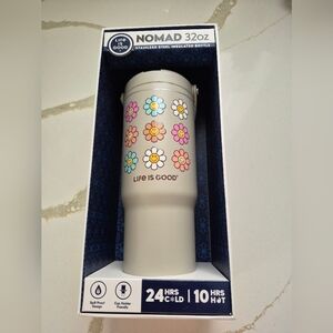 Life Is Good Stainless Steel Waterbottle 32 oz. Flip Top, Top Handle